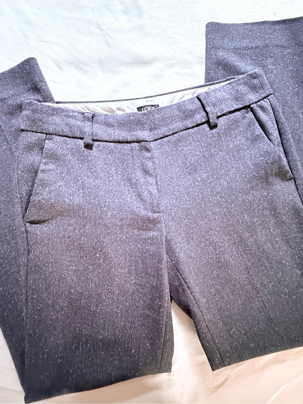 LOFT Dark Blue with Intentional Pill Texture Dress Pants